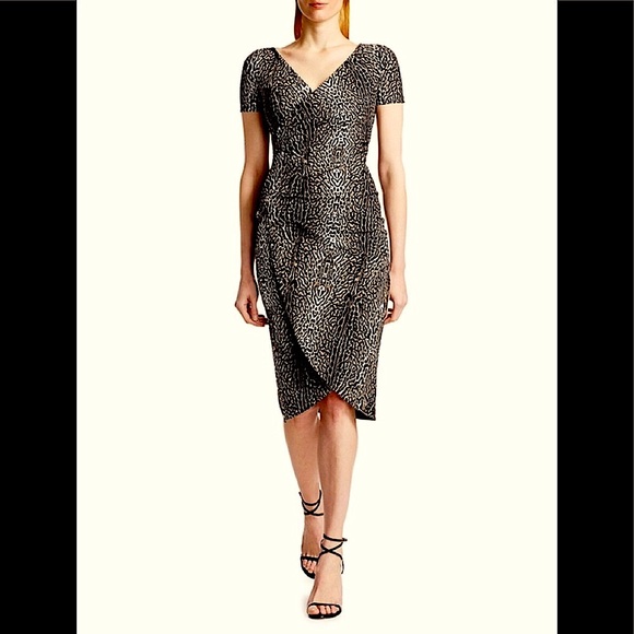 CHIARA BONI LA PETITE ROBE Women's Leopard Print Ruched Dress - Picture 1 of 8